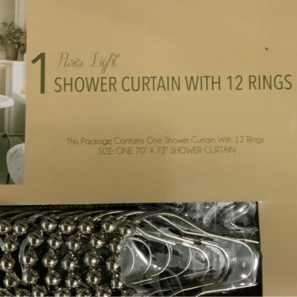 Blissful Bath Paris Shower Curtain Fabric Paris Eiffel Tower Hooks Black White - Picture 10 of 15